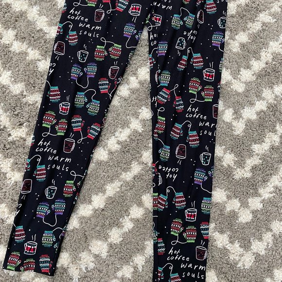 Christmas Leggings Size Small mittens - Picture 3 of 7